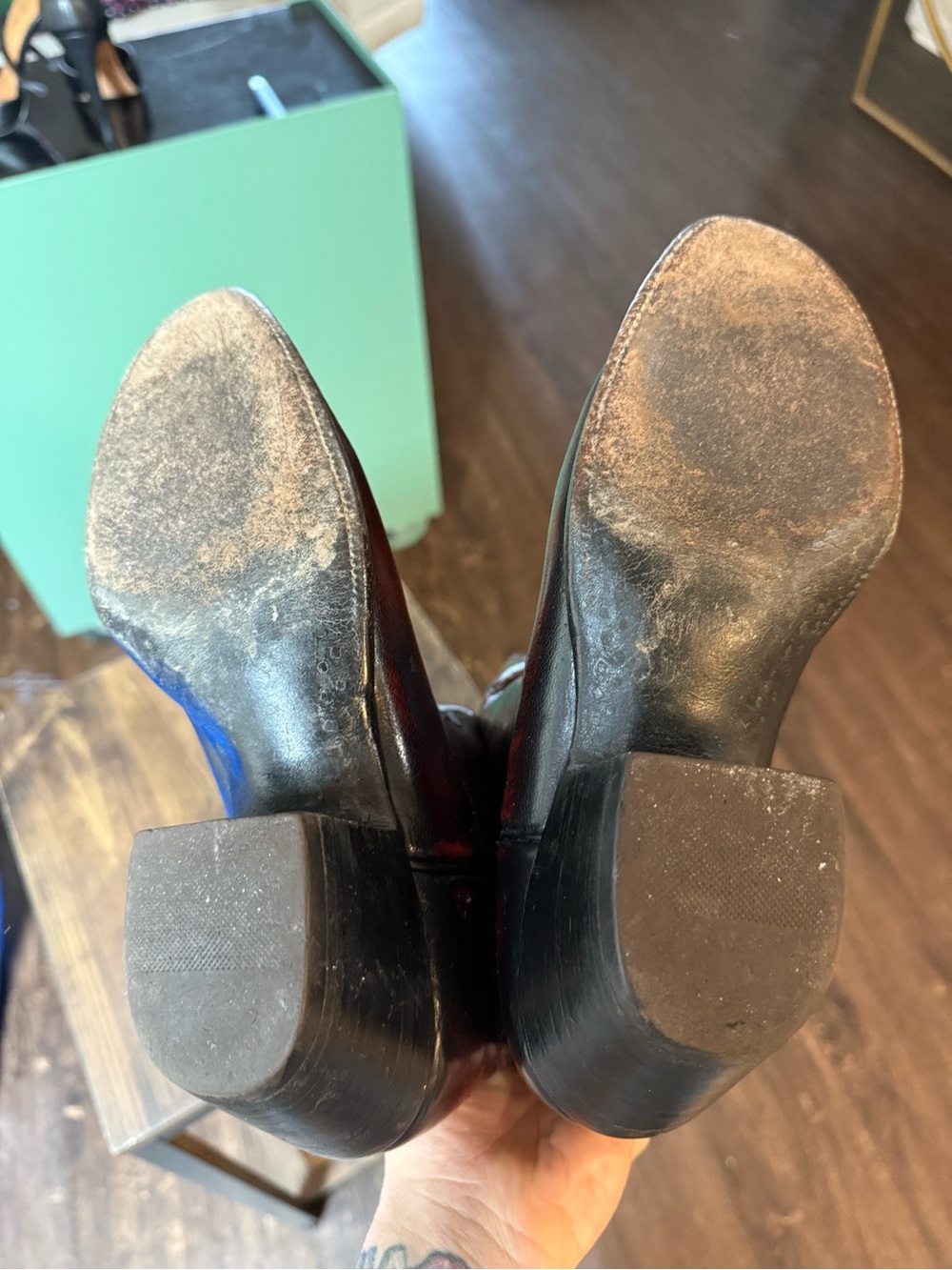 Vintage 1980 Lucchese San Antonio Cowboy Boots. Black Cherry Leather - size 6.5 - Picture 7 of 7